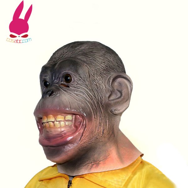 画像3: ハロウィーン ラテックス ゴリラ マスク 大人 フル 顔 面白い 動物 マスク 猿 ハロウィーン パーティー コスプレ 小道具 (3)