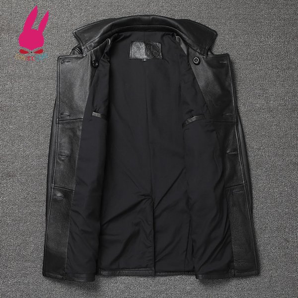 画像3: メンズ レザージャケット　ライダースジャケット　コート　男性　本革　大きいサイズ　防寒 (3)