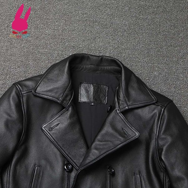 画像4: メンズ レザージャケット　ライダースジャケット　コート　男性　本革　大きいサイズ　防寒 (4)