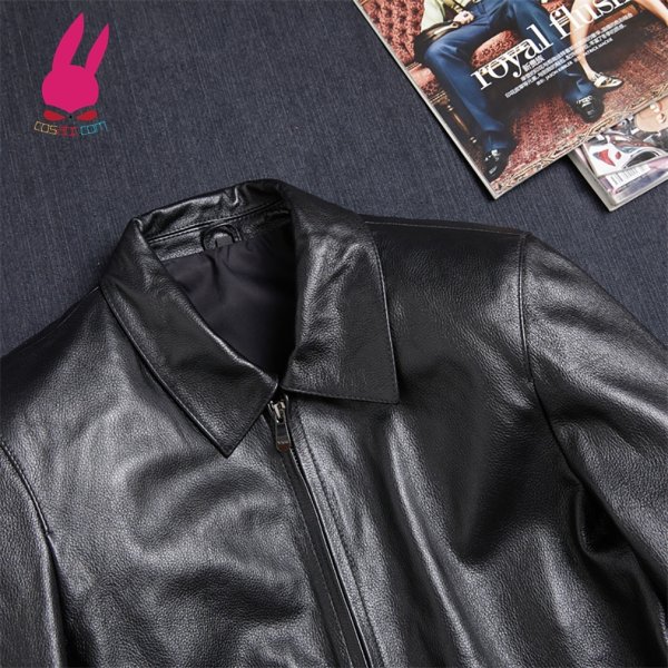 画像4: メンズ レザージャケット　ライダースジャケット　コート　男性　本革　大きいサイズ　防寒 (4)