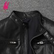 画像6: メンズ レザージャケット　ライダースジャケット　コート　男性　本革　大きいサイズ　防寒 (6)