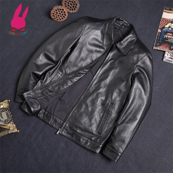 画像2: メンズ レザージャケット　ライダースジャケット　コート　男性　本革　大きいサイズ　防寒 (2)