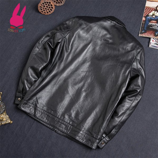画像3: メンズ レザージャケット　ライダースジャケット　コート　男性　本革　大きいサイズ　防寒 (3)