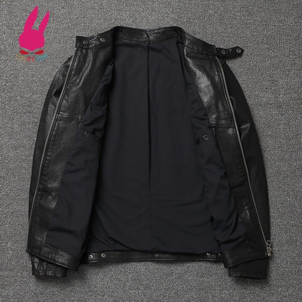 画像5: メンズ レザージャケット　ライダースジャケット　コート　男性　本革　大きいサイズ　防寒 (5)