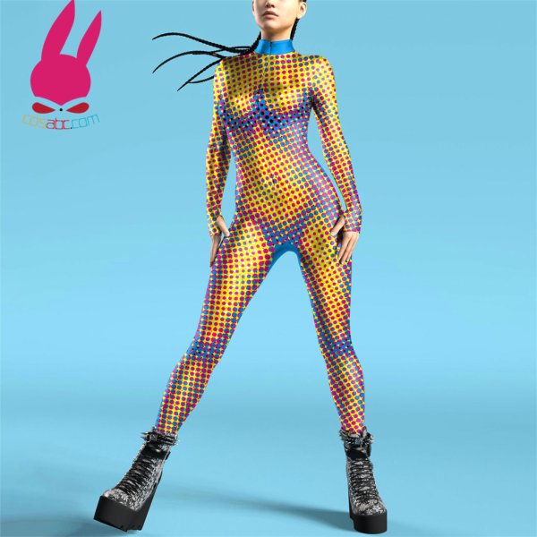 画像4: サーモグラフィー　熱画像　動物　全身タイツ 子供用 連体 着ぐるみ ステージ衣装 弾力と伸縮性あり コスチューム コスプレ衣装　ハロウイン仮装 ハロウインコス (4)