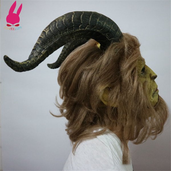 画像5: 美女と野獣のマスク 大人用 ハロウィン仮面 被り物 ビーストマスク ロビー・ベンソンの王子コスチューム コスプレ (5)