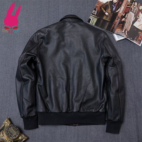 画像3: メンズ レザージャケット　ライダースジャケット　コート　男性　本革　大きいサイズ　防寒 (3)