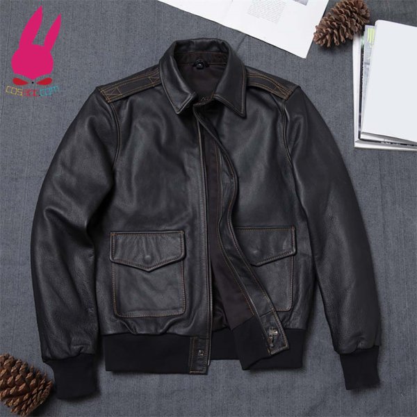 画像2: メンズ レザージャケット　ライダースジャケット　コート　男性　本革　大きいサイズ　防寒 (2)
