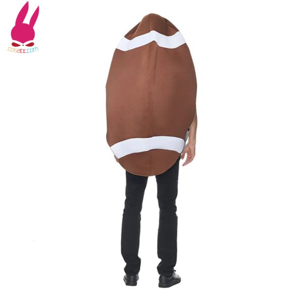 画像4: おもしろ コスプレ 面白い仮装 ラグビーボール コスチューム 大人用　連体服着ぐるみ　ハロウィン 仮装 忘年会 新年会 文化祭 (4)