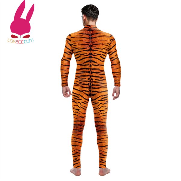 画像6: トラ 動物 全身タイツ 子供用 連体 着ぐるみ ステージ衣装 弾力と伸縮性あり コスチューム コスプレ衣装　ハロウイン仮装 ハロウインコス (6)
