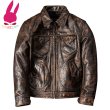 画像1: メンズ レザージャケット　ライダースジャケット　コート　男性　本革　大きいサイズ　防寒 (1)