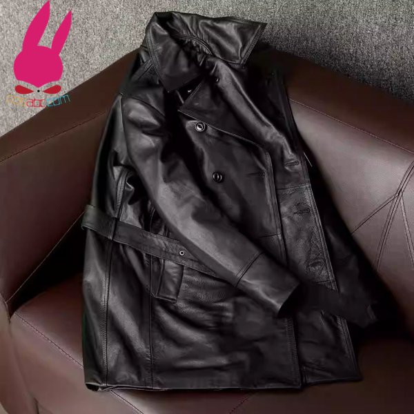 画像3: メンズ レザージャケット　ライダースジャケット　コート　男性　本革　大きいサイズ　防寒 (3)