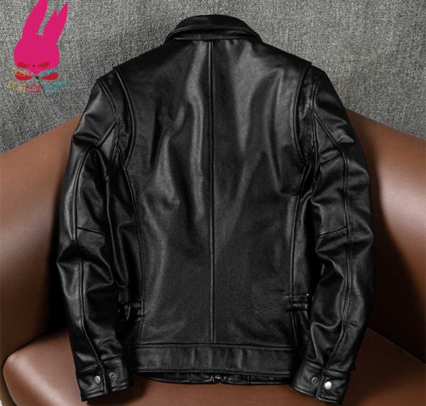 画像6: メンズ レザージャケット 黒い 茶色ライダースジャケット茶色 本革 コート 大きいサイズ  S M L LL 3L 4L 5L 6L 防寒 丈夫長持ち (6)