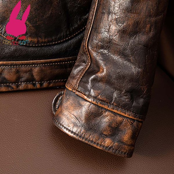 画像7: メンズ レザージャケット　ライダースジャケット　コート　男性　本革　大きいサイズ　防寒 (7)