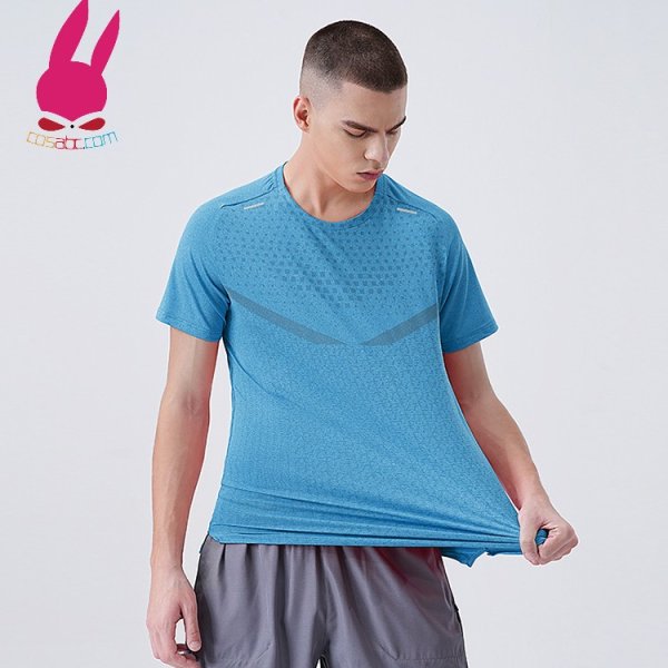 画像6: トレーニングシャツ Tシャツ 半袖シャツ ランニングシャツ 速乾 爽やかさ スポーツウェア 無地 半袖 肌着 ジム 運動 男性用 服 トップス (6)