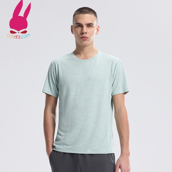 画像4: トレーニングシャツ Tシャツ 半袖シャツ ランニングシャツ 速乾 爽やかさ スポーツウェア 無地 半袖 肌着 ジム 運動 男性用 服 トップス (4)