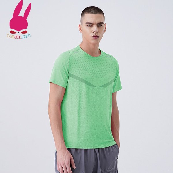 画像3: トレーニングシャツ Tシャツ 半袖シャツ ランニングシャツ 速乾 爽やかさ スポーツウェア 無地 半袖 肌着 ジム 運動 男性用 服 トップス (3)