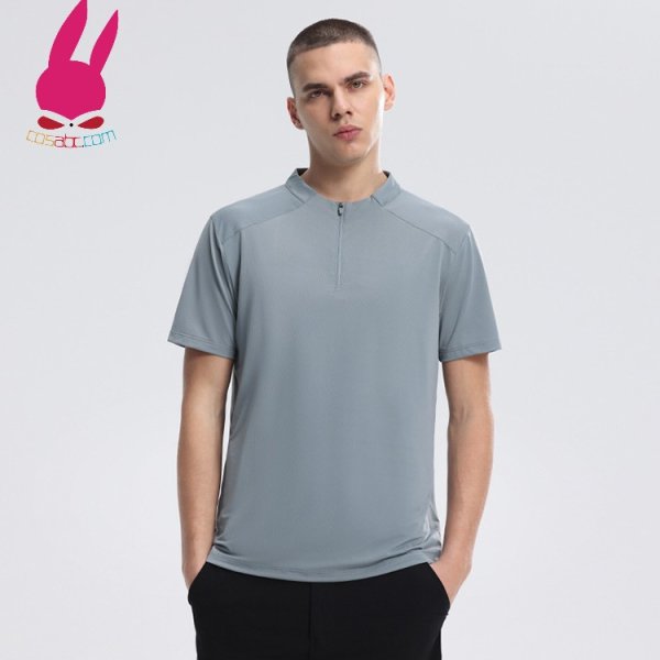 画像4: トレーニングシャツ Tシャツ 半袖シャツ ランニングシャツ 速乾 爽やかさ スポーツウェア 無地 半袖 肌着 ジム 運動 男性用 服 トップス (4)