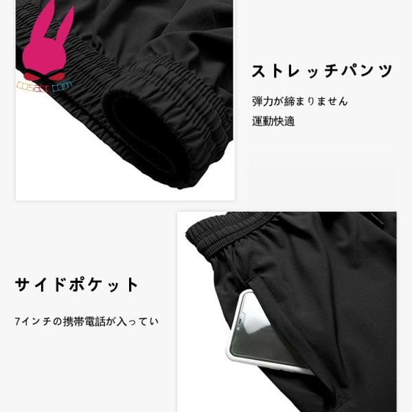 画像6: cosabc トレーニング ハーフパンツ ショートパンツ メンズ 短パン 夏用 薄手ジャージパンツ 速乾 スポーツウェア ゆったり ランニング 運動 (6)