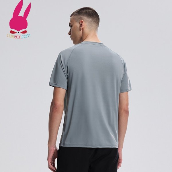 画像8: トレーニングシャツ Tシャツ 半袖シャツ ランニングシャツ 速乾 爽やかさ スポーツウェア 無地 半袖 肌着 ジム 運動 男性用 服 トップス (8)