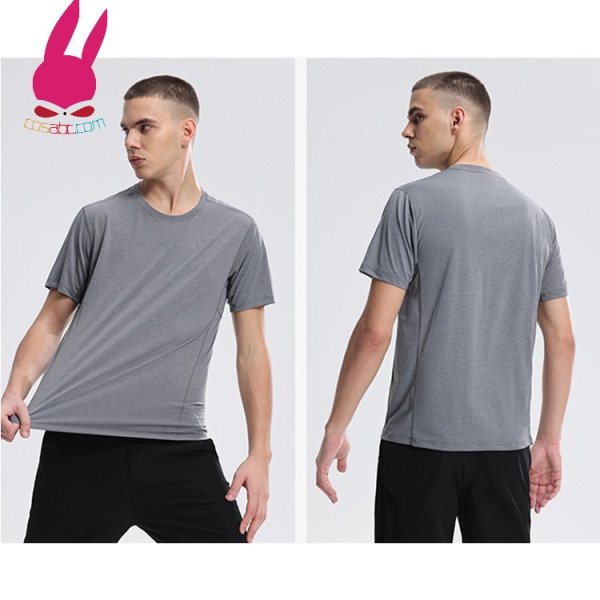 画像7: トレーニングシャツ Tシャツ 半袖シャツ ランニングシャツ 速乾 爽やかさ スポーツウェア 無地 半袖 肌着 ジム 運動 男性用 服 トップス (7)