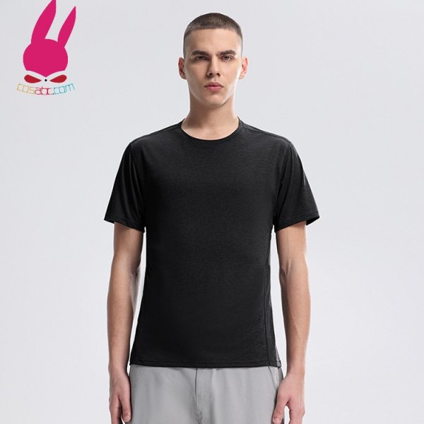 画像5: トレーニングシャツ Tシャツ 半袖シャツ ランニングシャツ 速乾 爽やかさ スポーツウェア 無地 半袖 肌着 ジム 運動 男性用 服 トップス (5)