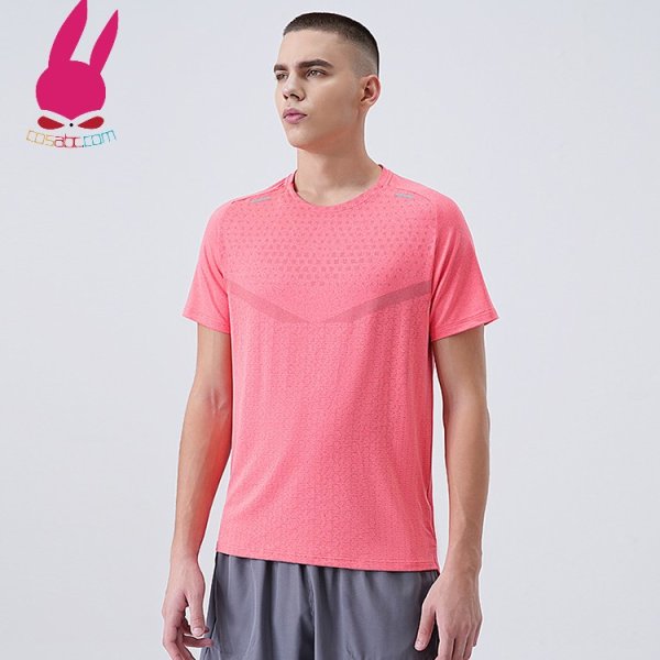 画像2: トレーニングシャツ Tシャツ 半袖シャツ ランニングシャツ 速乾 爽やかさ スポーツウェア 無地 半袖 肌着 ジム 運動 男性用 服 トップス (2)