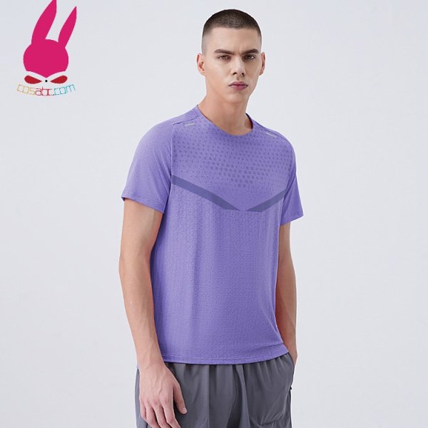 画像5: トレーニングシャツ Tシャツ 半袖シャツ ランニングシャツ 速乾 爽やかさ スポーツウェア 無地 半袖 肌着 ジム 運動 男性用 服 トップス (5)