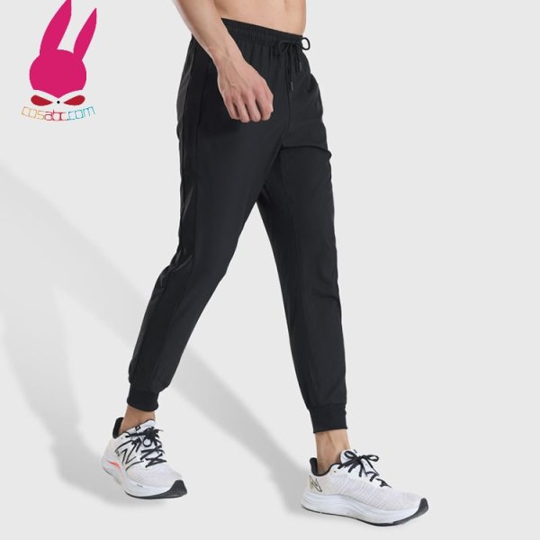 画像2: cosabc トレーニングパンツ メンズ 夏用 薄手ジャージパンツ 速乾  スポーツウェア パンツ ジム ゆったり 大きいサイズトレーニングパンツ メンズ 夏用 薄手ジャージパンツ 速乾 爽やかさ スポーツウェア パンツ ジム ゆったり 大きいサイズ (2)