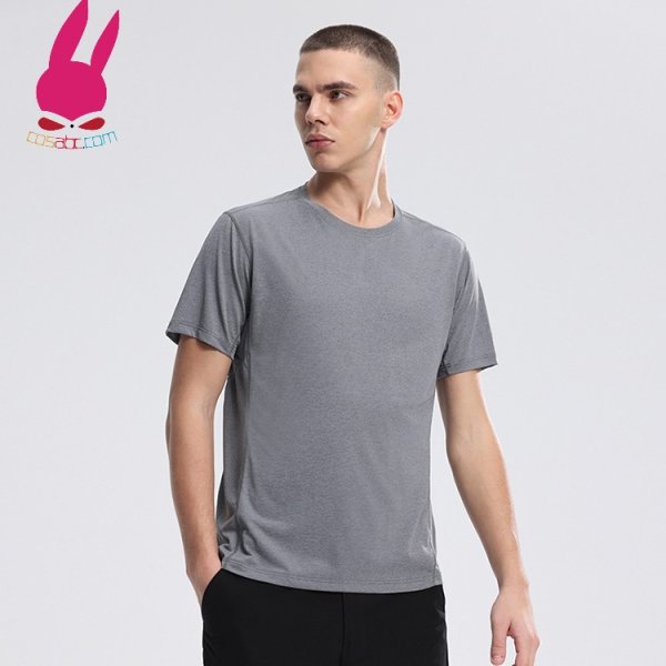 画像3: トレーニングシャツ Tシャツ 半袖シャツ ランニングシャツ 速乾 爽やかさ スポーツウェア 無地 半袖 肌着 ジム 運動 男性用 服 トップス (3)