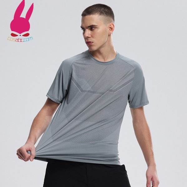 画像7: トレーニングシャツ Tシャツ 半袖シャツ ランニングシャツ 速乾 爽やかさ スポーツウェア 無地 半袖 肌着 ジム 運動 男性用 服 トップス (7)