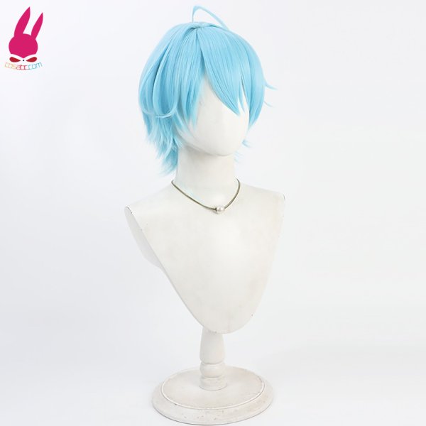 画像2: cosabc YouTuber VTuber にじさんじ 渚トラウト 風 コスプレウィッグ かつら コスチューム イベント 変装 仮装 パーティー ハロウィン (2)