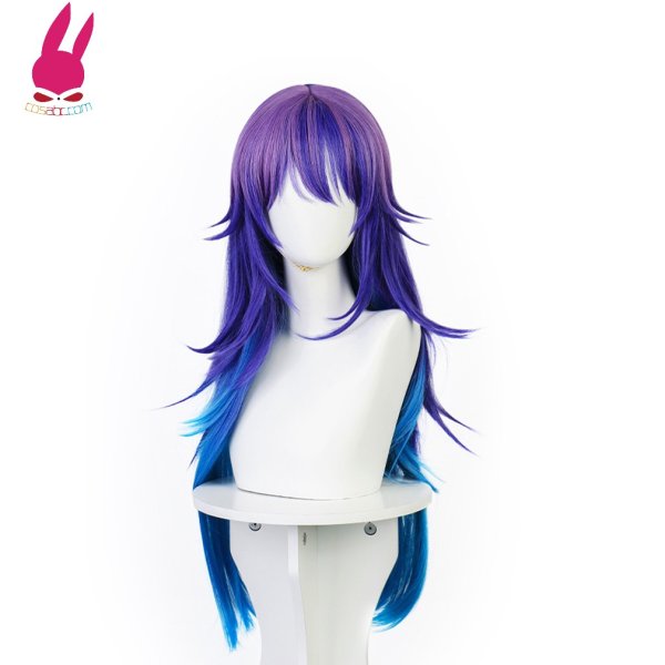 画像1: 星屑テレパス 小ノ星海果 風 コスプレウィッグ かつら コスチューム イベント 変装 仮装 パーティー ハロウィン (1)