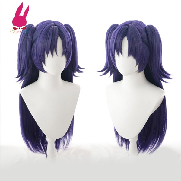 画像2: cosabc ブルーアーカイブ ブルアカ 早瀬 ユウカ 風 コスプレウィッグ かつら コスチューム イベント 変装 仮装 パーティー ハロウィン (2)