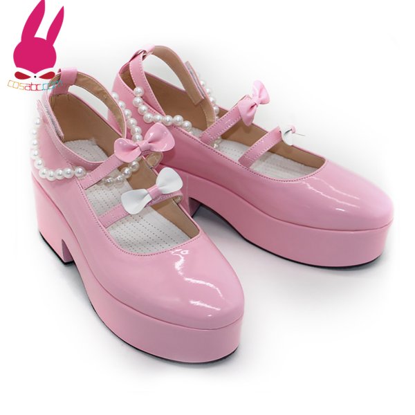 画像2: cosabc　プロジェクトセカイ　桃井愛莉 　ももいあいり 風 コスプレ靴 コスチューム コスプレシューズ イベント ハロウィン (2)