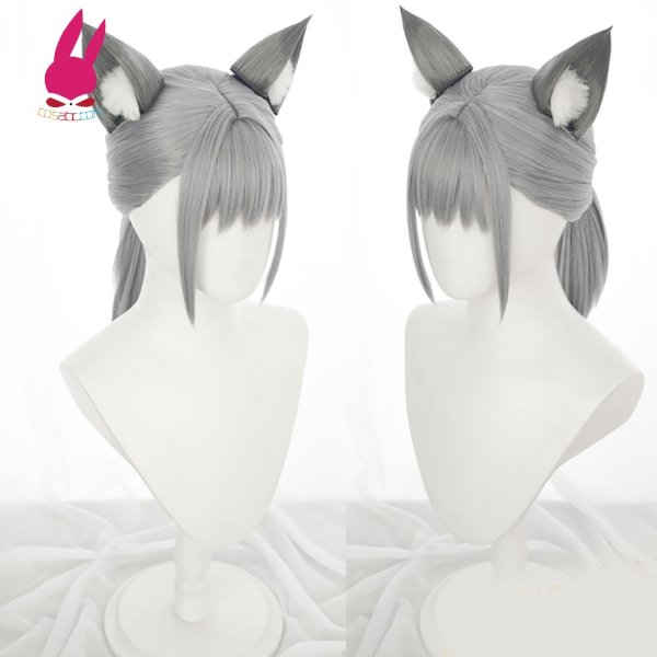 画像3: cosabc ブルーアーカイブ ブルアカ 砂狼シロコ 風 コスプレウィッグ かつら コスチューム イベント 変装 仮装 パーティー ハロウィン (3)