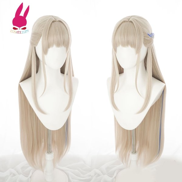 画像2: cosabc ブルーアーカイブ ブルアカ 飛鳥馬 トキ 風 コスプレウィッグ かつら コスチューム イベント 変装 仮装 パーティー ハロウィン (2)