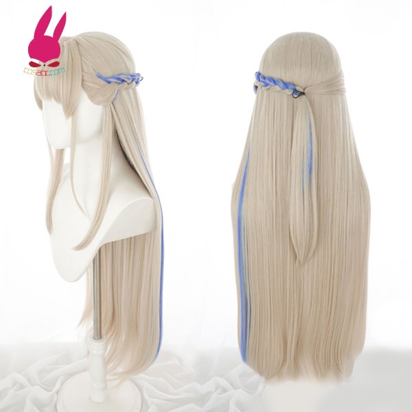画像3: cosabc ブルーアーカイブ ブルアカ 飛鳥馬 トキ 風 コスプレウィッグ かつら コスチューム イベント 変装 仮装 パーティー ハロウィン (3)