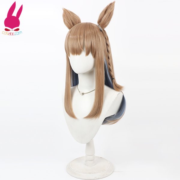 画像4: cosabc ウマ娘プリティーダービー アーモンドアイ 風 コスプレウィッグ かつら 尻尾 コスチューム イベント 変装 仮装 パーティー ハロウィン (4)