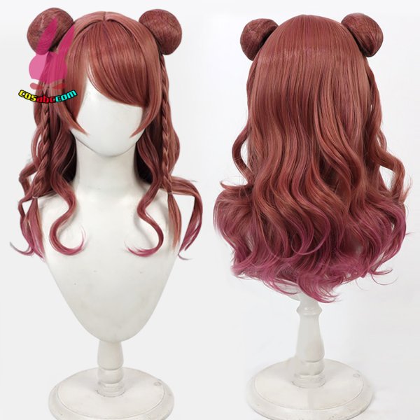 画像3: cosabc 学園アイドルマスター 花海咲季 はなみさき 風 コスプレウィッグ かつら コスチューム イベント 変装 仮装 パーティー ハロウィン (3)