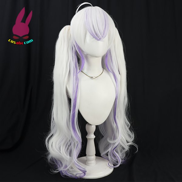 画像2: cosabc YouTuber VTuber Blanche Fleur 東雪蓮 あずませれん 風 コスプレウィッグ かつら コスチューム イベント 変装 仮装 パーティー ハロウィン (2)