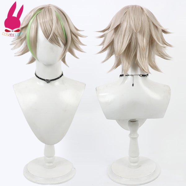 画像1: 18trip エイトリ 白光琉衣 しろみつりゅうい  風 コスプレウィッグ かつら コスチューム イベント 変装 仮装 パーティー ハロウィン (1)
