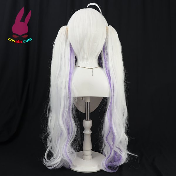 画像4: cosabc YouTuber VTuber Blanche Fleur 東雪蓮 あずませれん 風 コスプレウィッグ かつら コスチューム イベント 変装 仮装 パーティー ハロウィン (4)