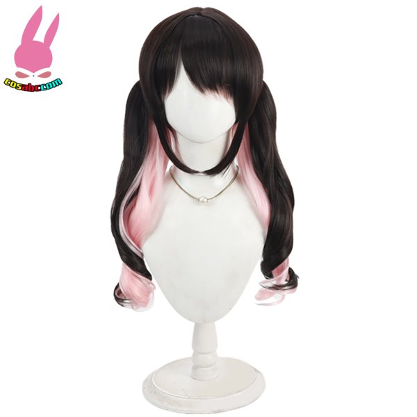 画像1: cosabc YouTuber VTuber　VSPO　花芽なずな 風 コスプレウィッグ かつら コスチューム イベント 変装 仮装 パーティー ハロウィン (1)
