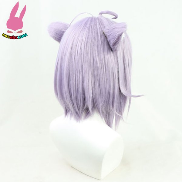 画像5: cosabc YouTube ホロライブ バーチャル 猫又 おかゆ 風 コスプレウィッグ かつら コスチューム イベント 変装 仮装 パーティー ハロウィン (5)