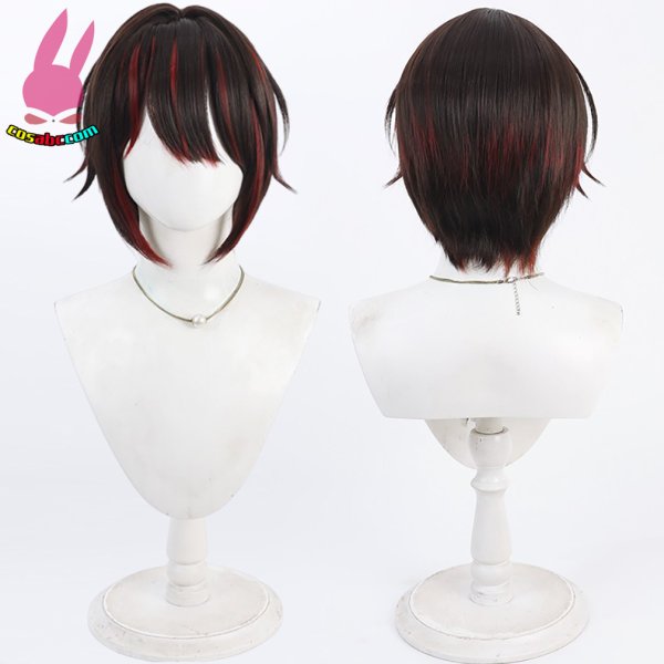 画像5: cosabc YouTuber VTuber にじさんじ ましろ爻 風 コスプレウィッグ かつら コスチューム イベント 変装 仮装 パーティー ハロウィン (5)