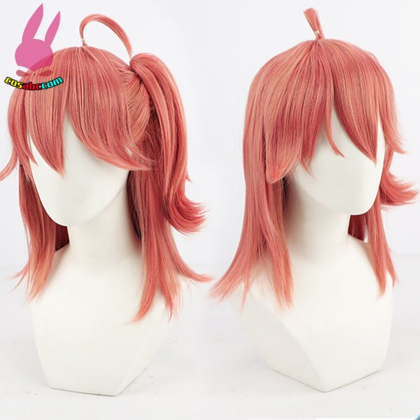 画像7: cosabc YouTube ホロライブ バーチャル さくらみこ 風 コスプレウィッグ かつら コスチューム イベント 変装 仮装 パーティー ハロウィン (7)
