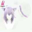 画像1: cosabc YouTube ホロライブ バーチャル 猫又 おかゆ 風 コスプレウィッグ かつら コスチューム イベント 変装 仮装 パーティー ハロウィン (1)