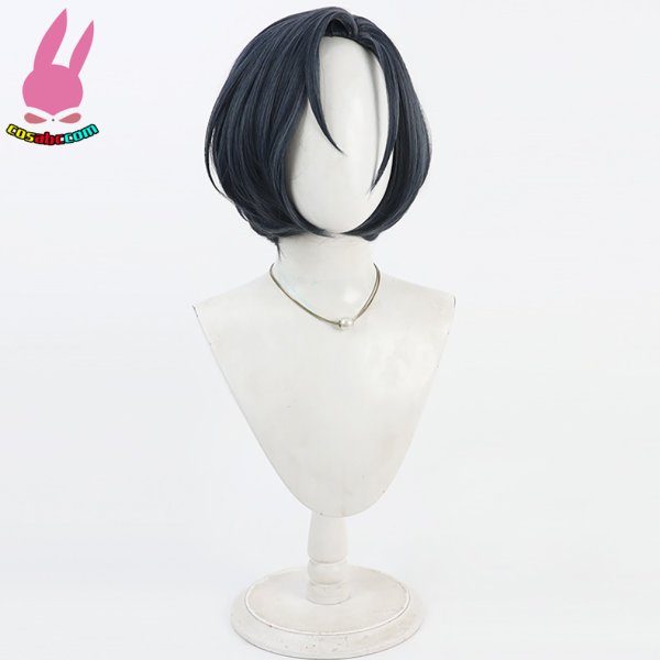 画像2: cosabc YouTuber VTuber hololive 火威青 ひおどしあお 風 コスプレウィッグ かつら コスチューム イベント 変装 仮装 パーティー ハロウィン (2)