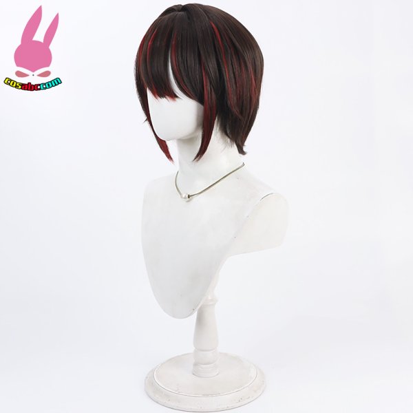 画像2: cosabc YouTuber VTuber にじさんじ ましろ爻 風 コスプレウィッグ かつら コスチューム イベント 変装 仮装 パーティー ハロウィン (2)